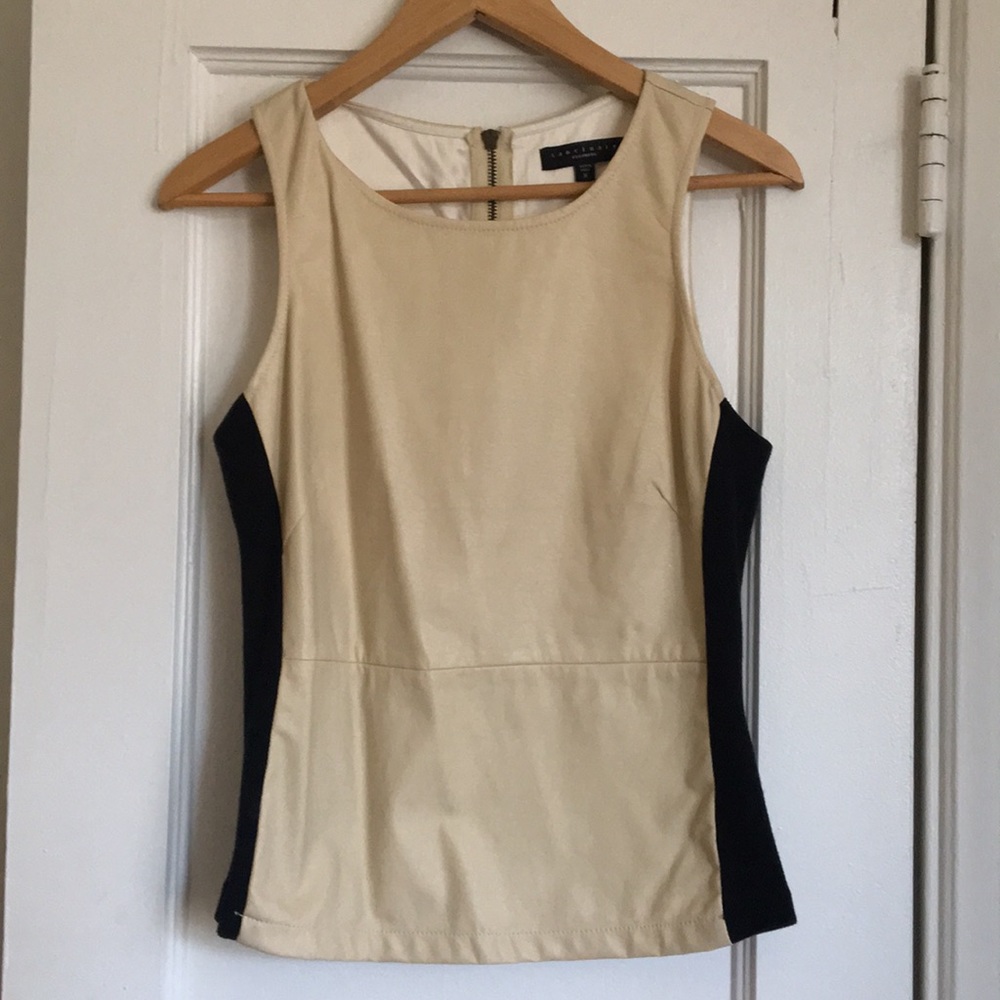 Sanctuary Faux Leather Sleeveless Top